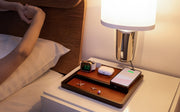 Best nightstand charging station for Apple devices, charging multiple devices beside a bed.