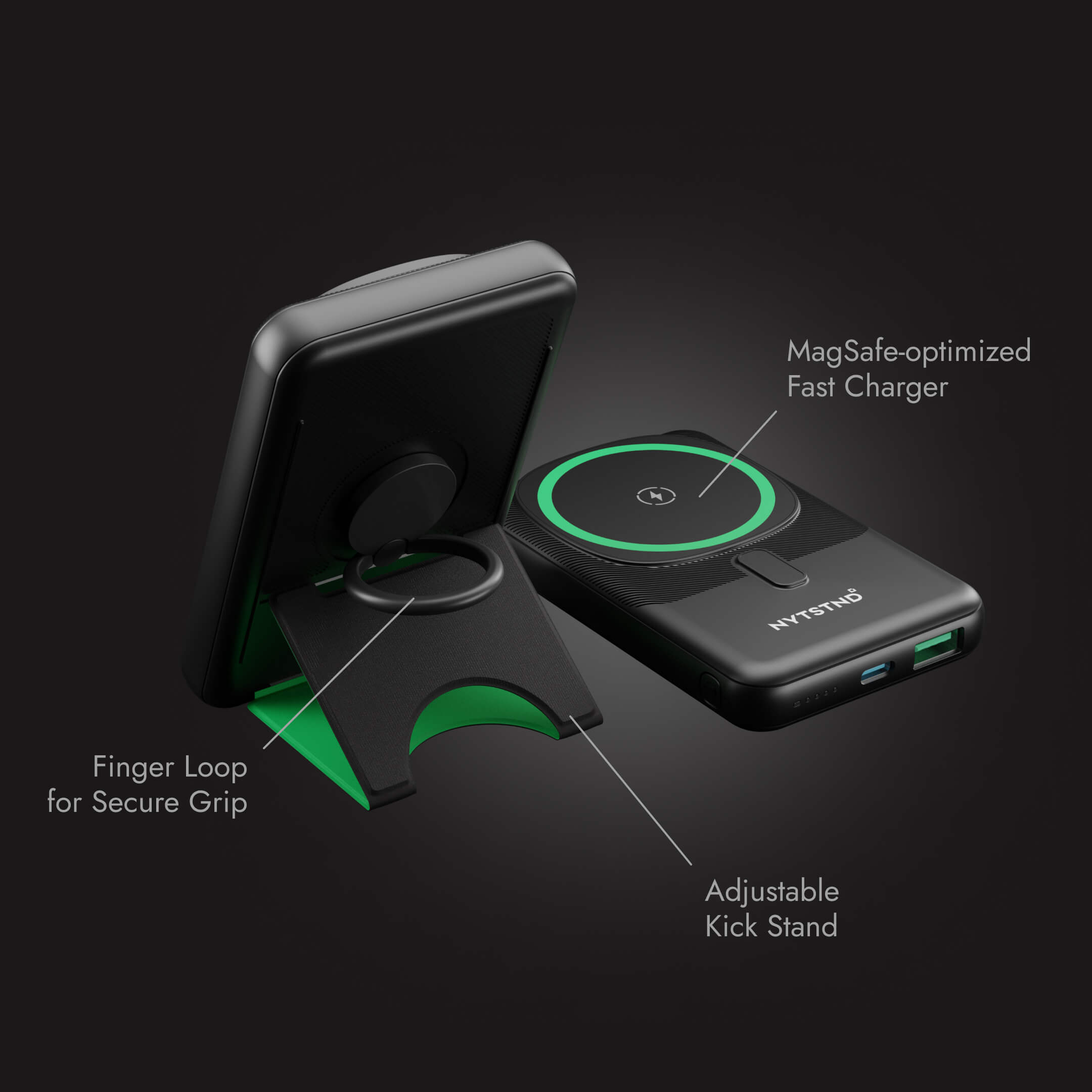 Wireless Power Bank 10000 mAh MagSafe - PULSE Black