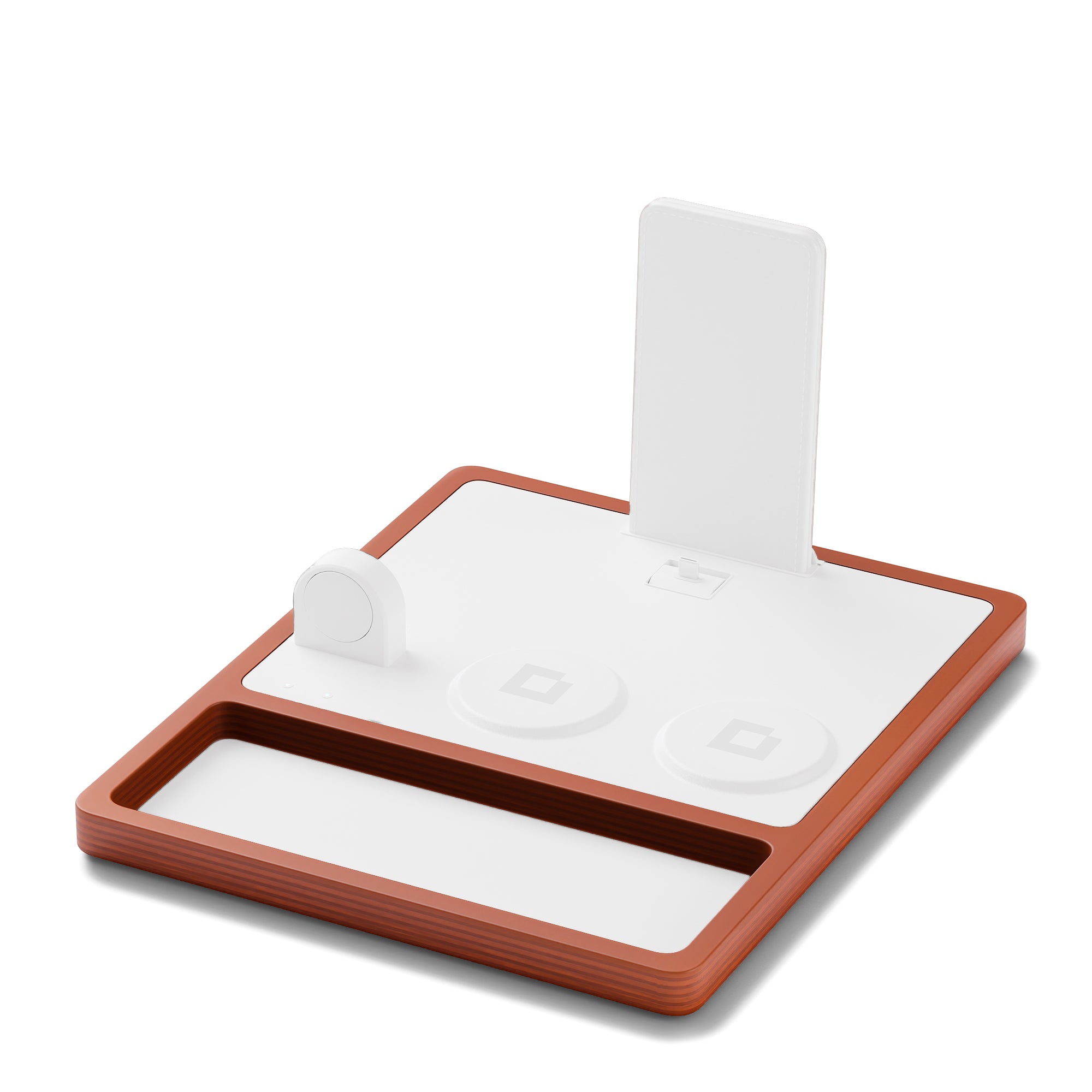 Quad Tray White Oak MagSafe Wireless Charger -2