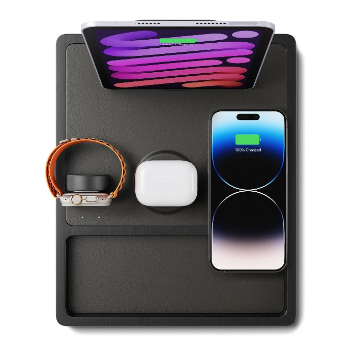 quad tray wireless charger - black -14