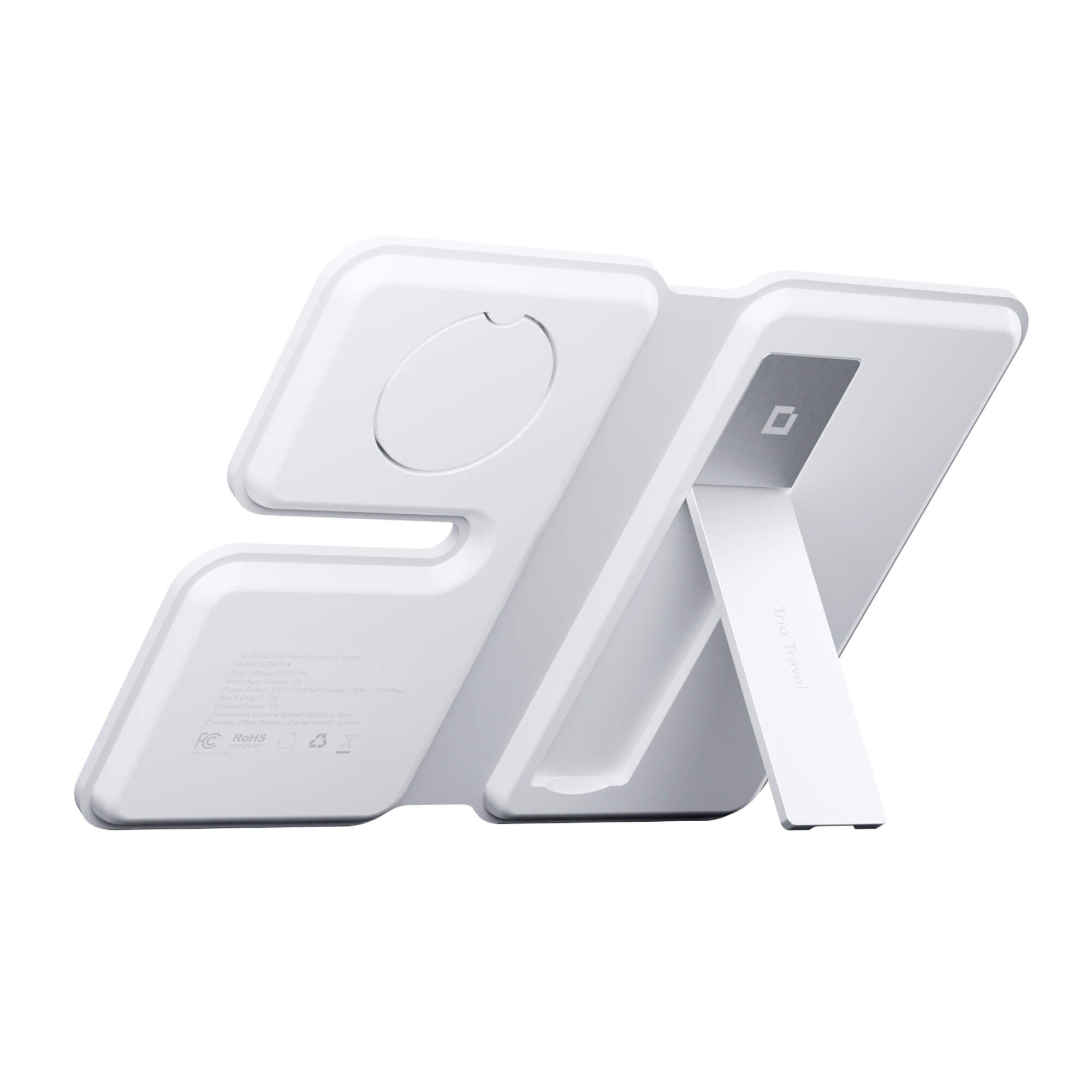 3-in-1 Foldable Wireless Charger 15W Fast for Phone Watch and Earphones - TRIO TRAVEL