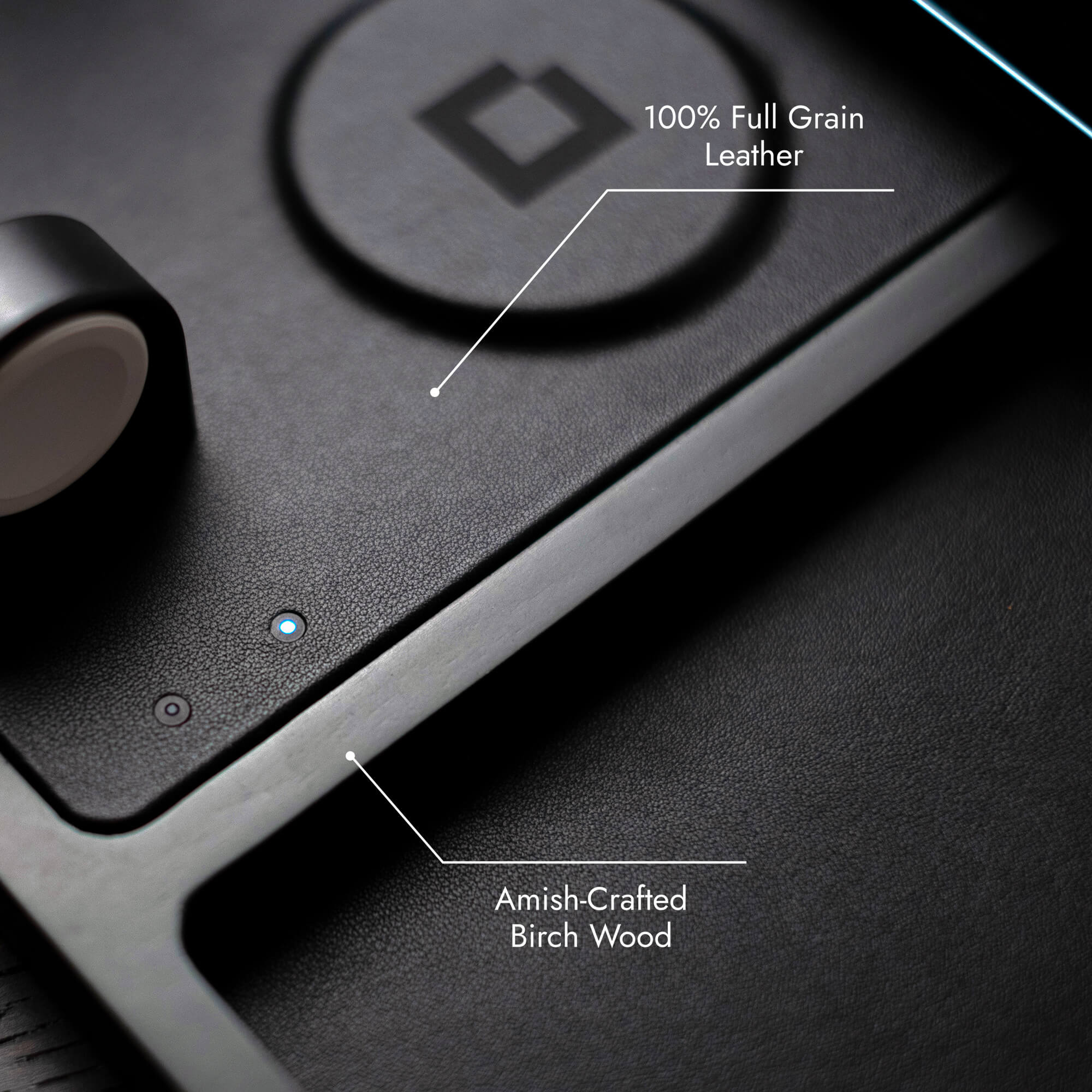 QUAD TRAY Black - 4-in-1 MagSafe Midnight Black Wireless Charger with iPad Stand Support