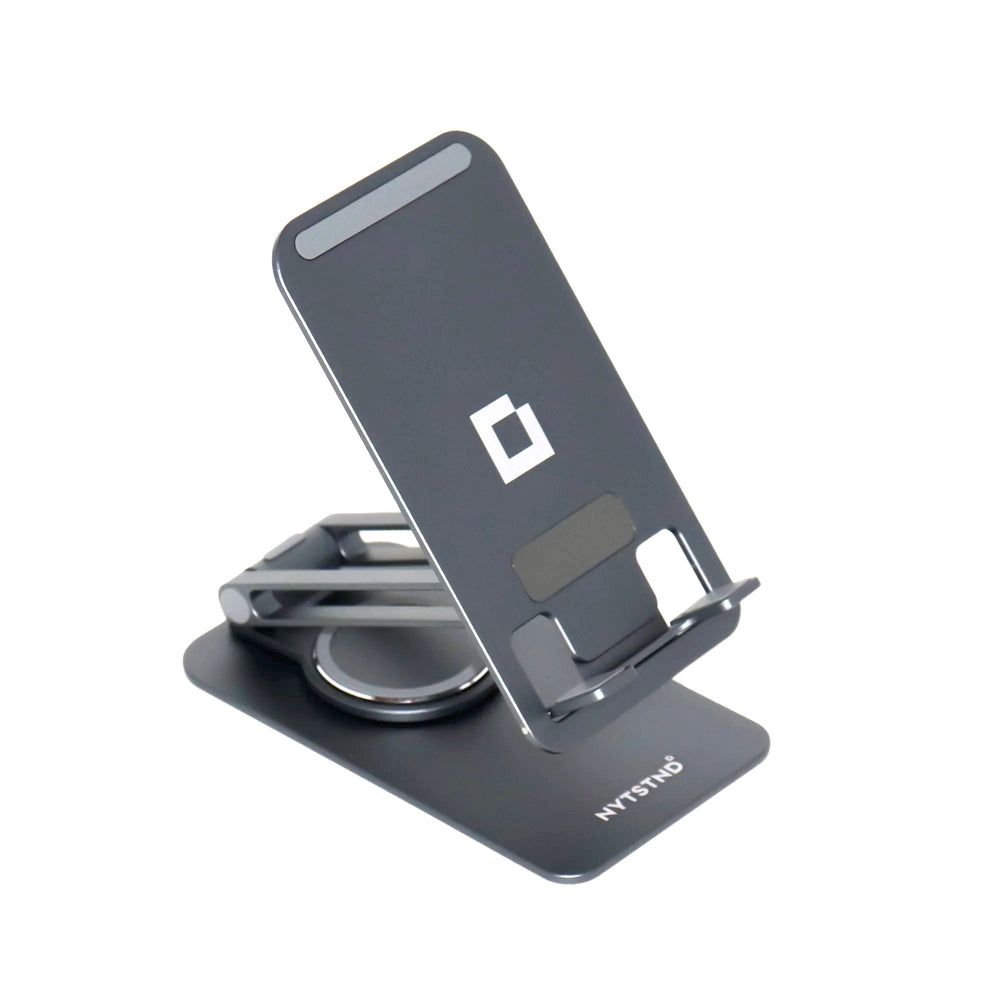 360° Rotatable Aluminum Alloy Phone and Mini Tablet Stand with Silicone Pad