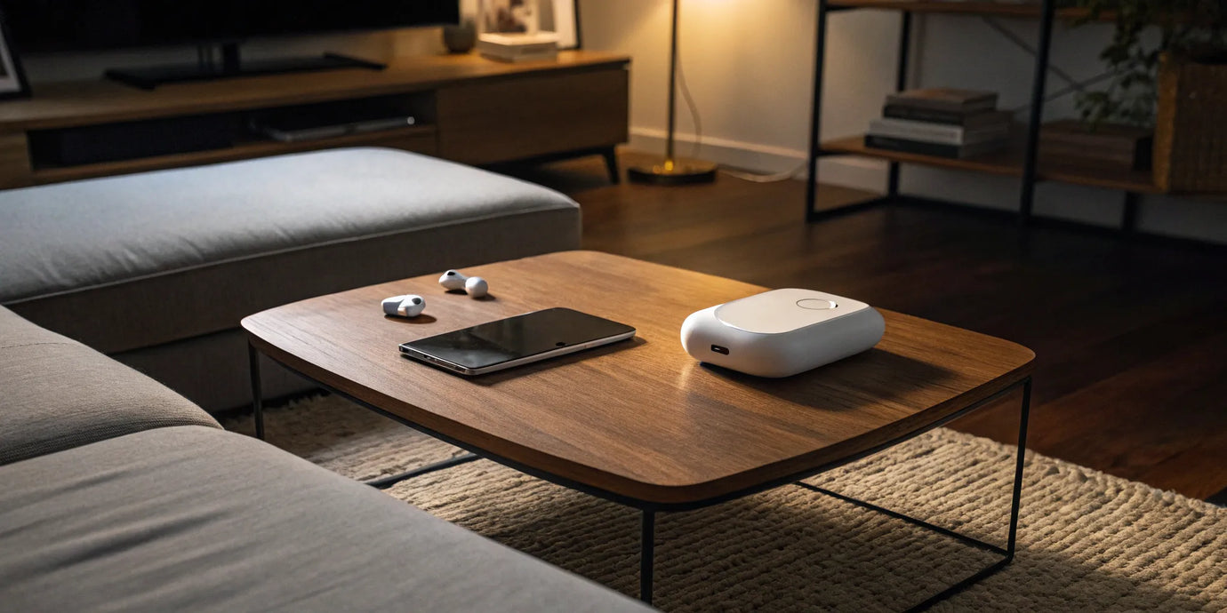 A 10000mAh MagSafe power bank wirelessly charging a smartphone.