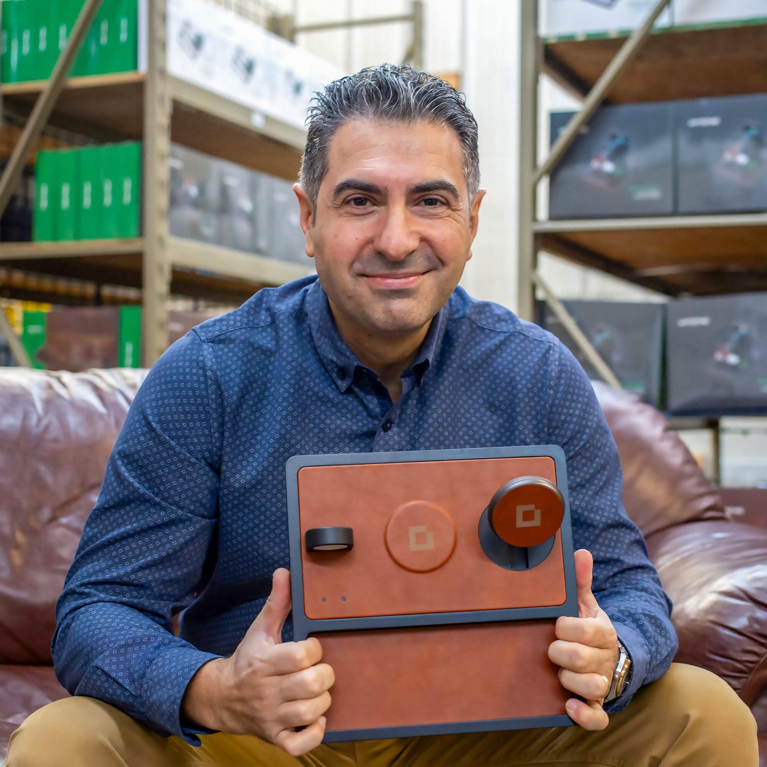 Best wireless charging desk organizer with a phone, watch, and AirPods charging on a modern desk.