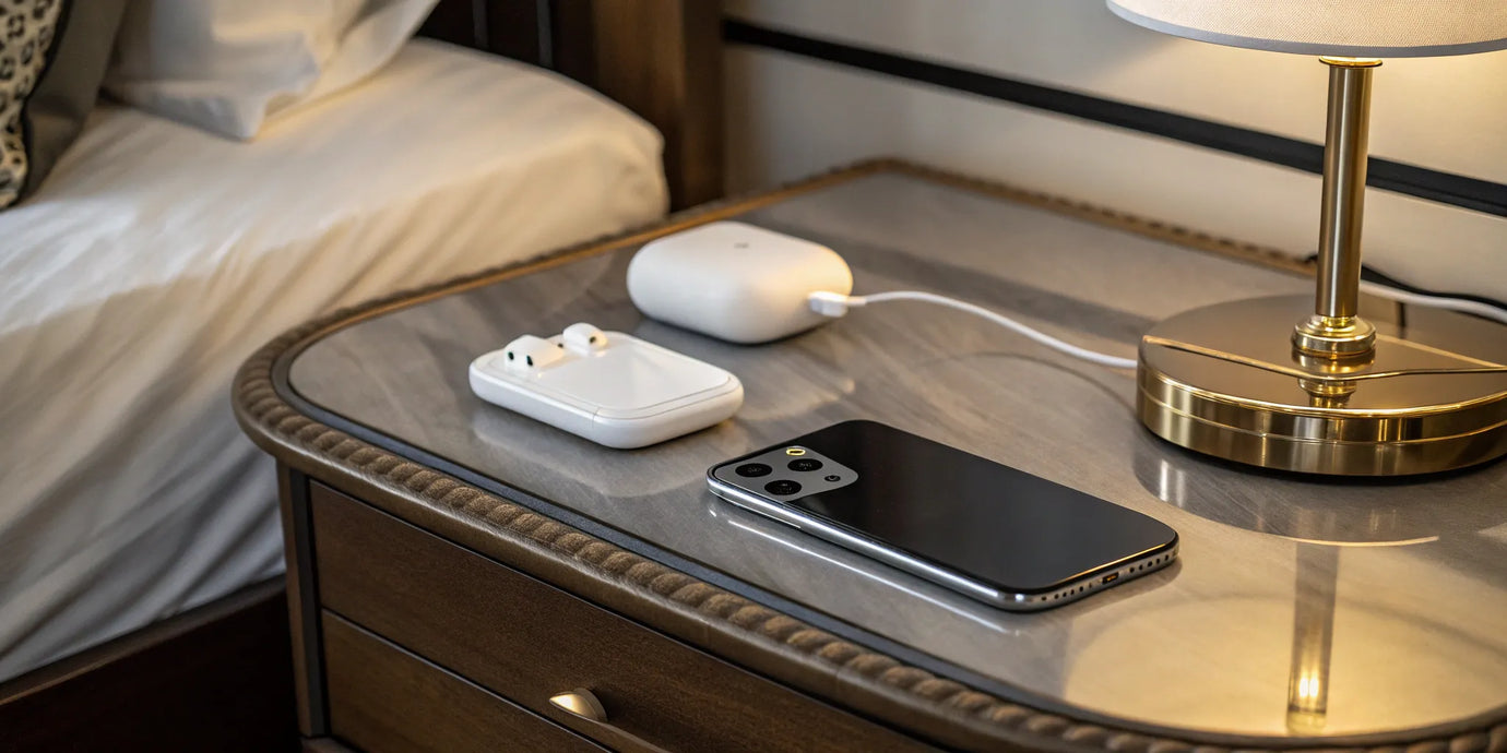 MagSafe power bank charging an iPhone.
