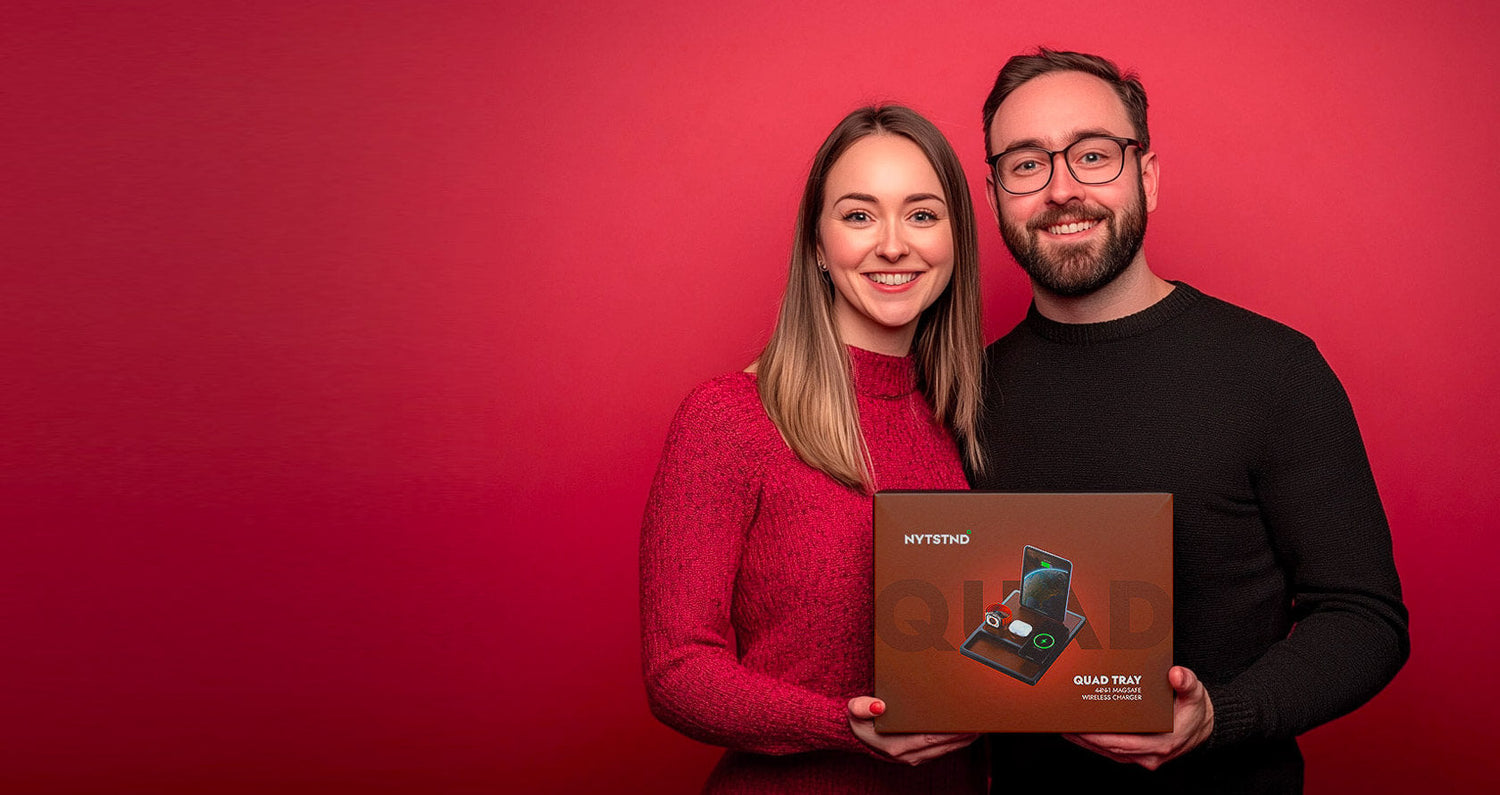 The best MagSafe charging stand for a desk setup with an iPhone and AirPods.