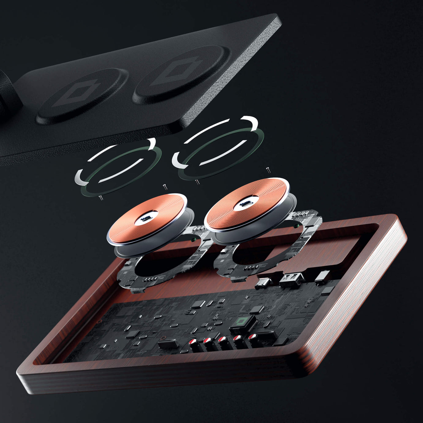 Best charger for iPhone, Watch, and AirPods on a nightstand.