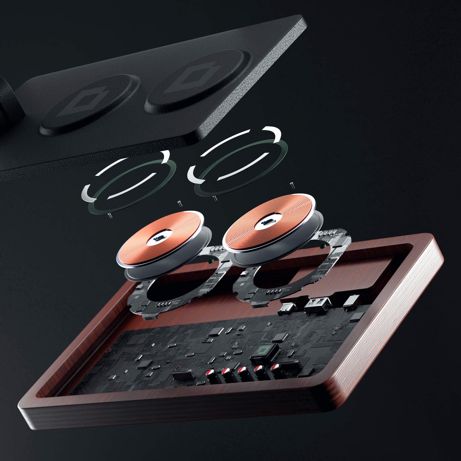 Best charger for iPhone, Watch, and AirPods on a nightstand.