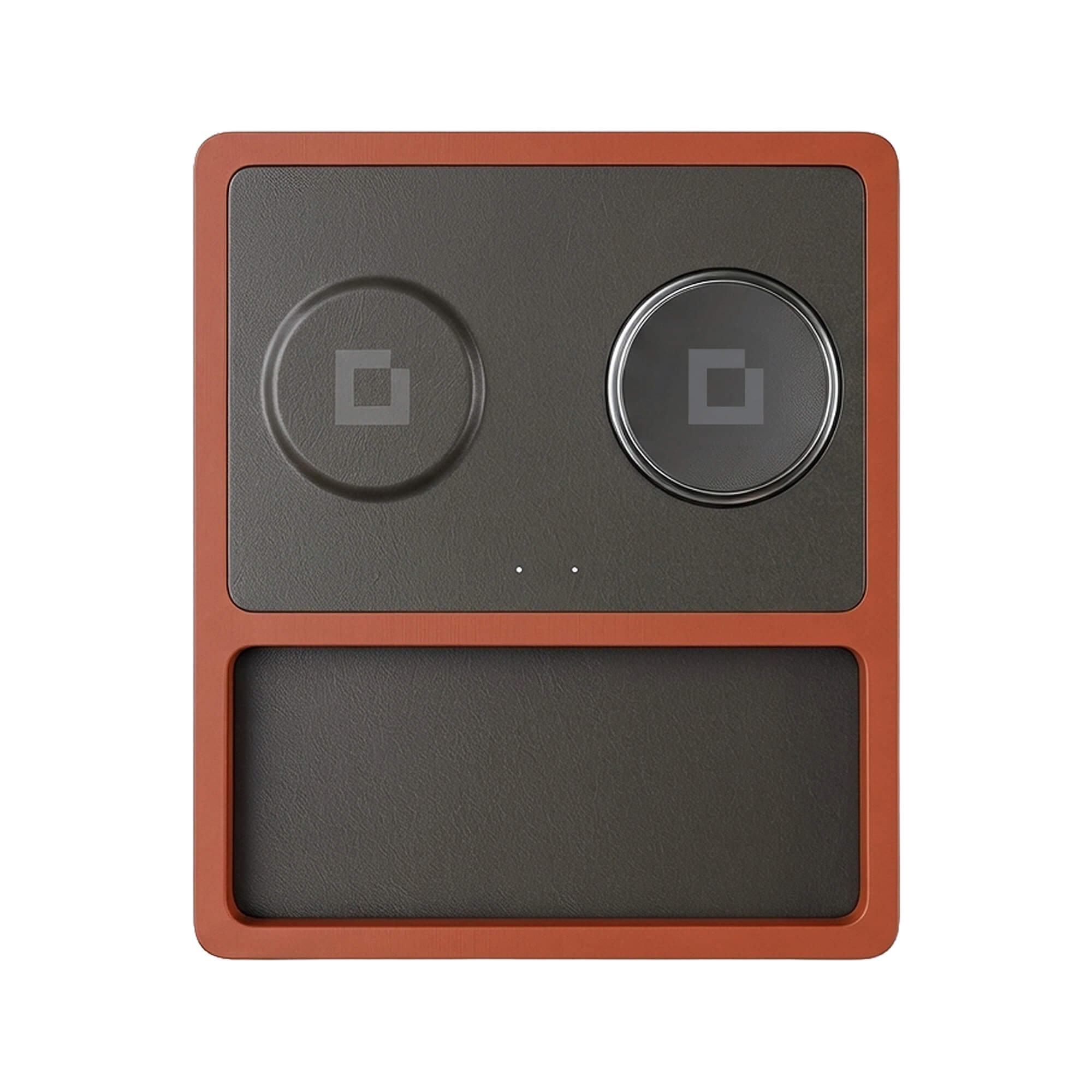 DUO TRAY - Qi2 Magnetic Wireless Charging Dock - Black/Oak