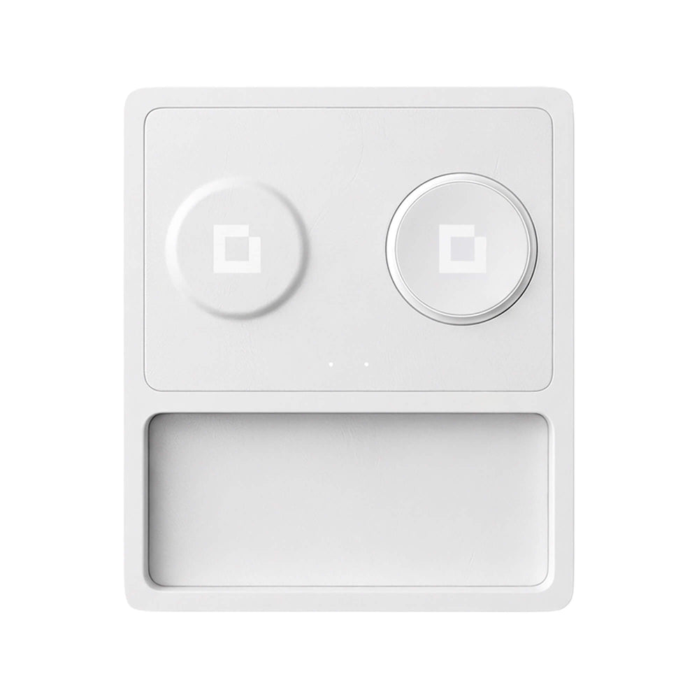DUO TRAY - Qi2 Magnetic Wireless Charging Dock - White