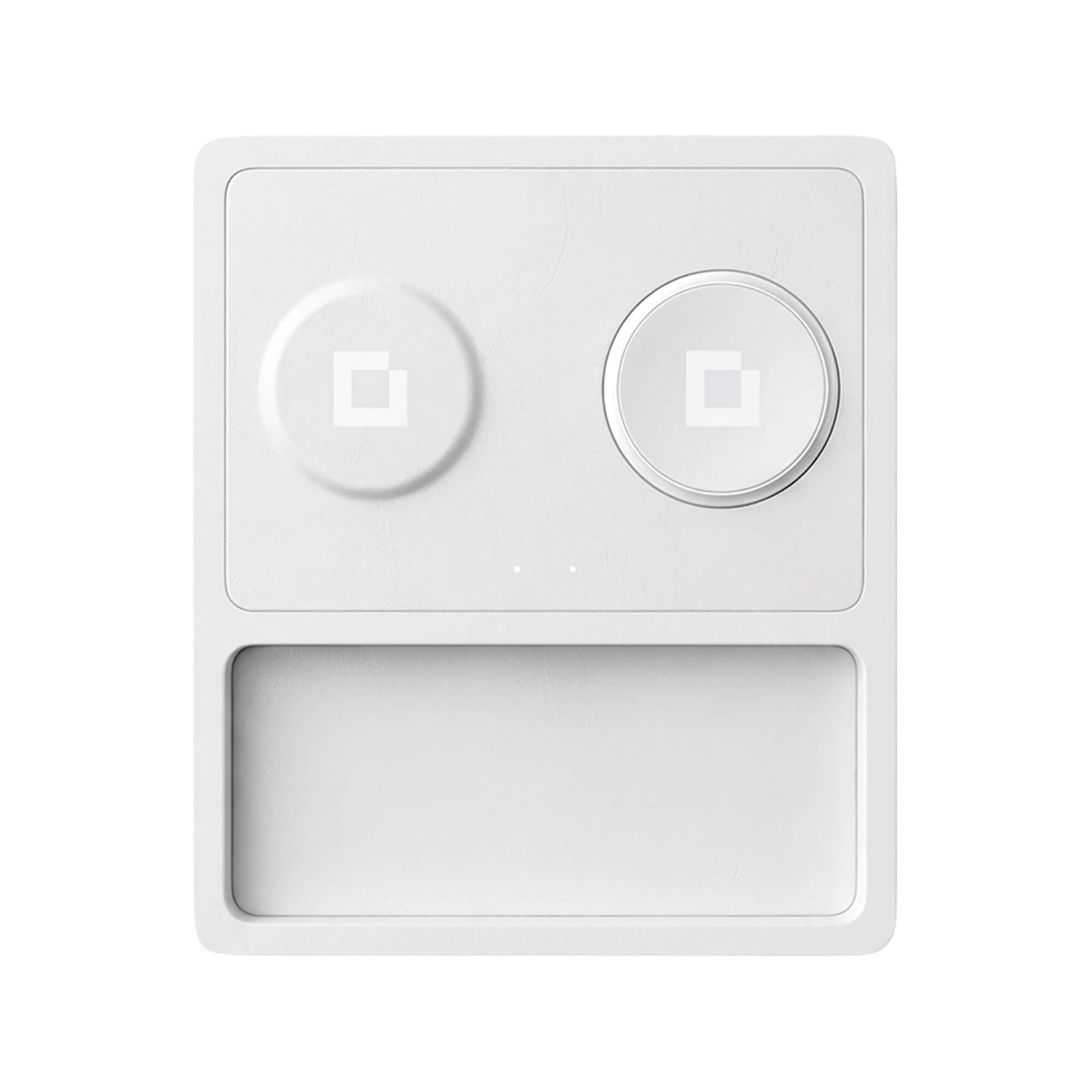 DUO TRAY - Qi2 Magnetic Wireless Charging Dock - White