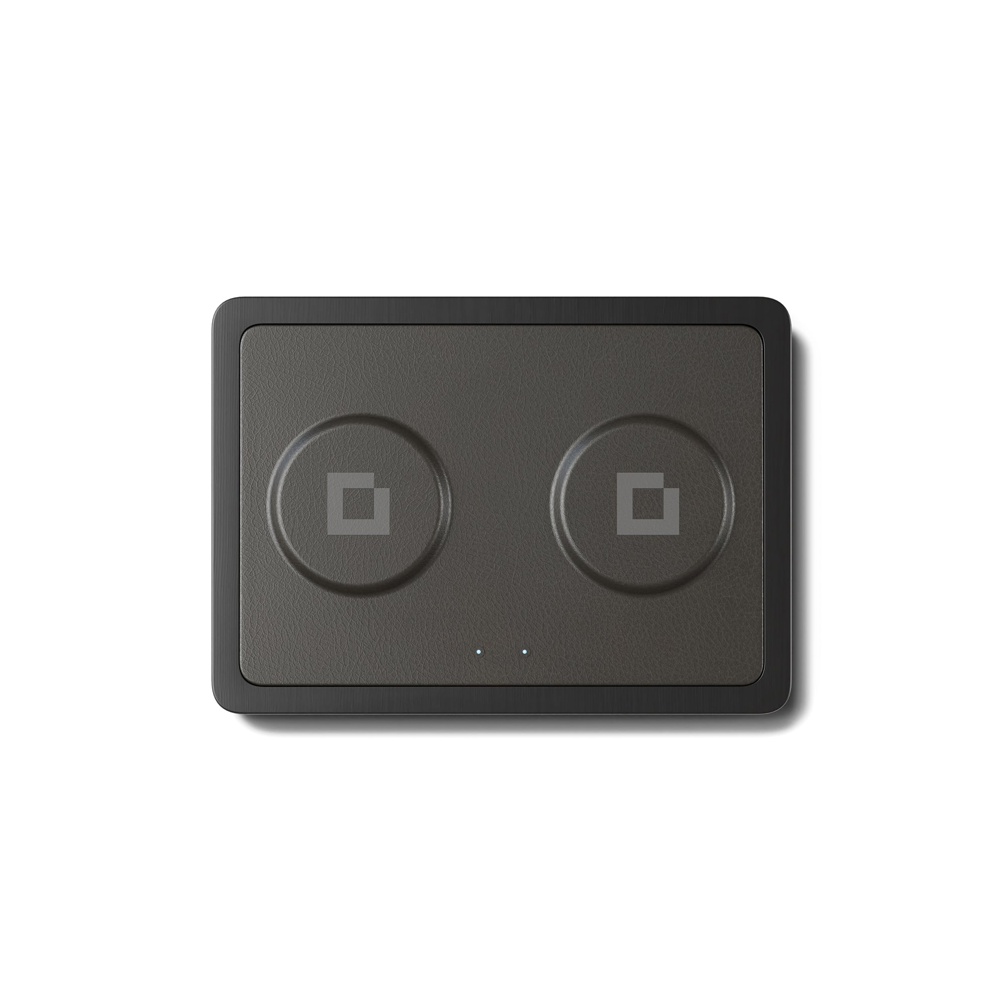 DUO Black - 2-in-1 MagSafe Midnight Black Wireless Charger with USB-C and A Ports Support top view without devices
