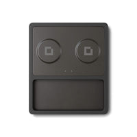 DUO TRAY Black - 2-in-1 MagSafe Midnight Black Wireless Charger with USB-C and A Ports Support top view without devices