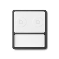DUO TRAY White - 2-in-1 MagSafe Midnight Black Wireless Charger with USB-C and A Ports Support top view without devices 