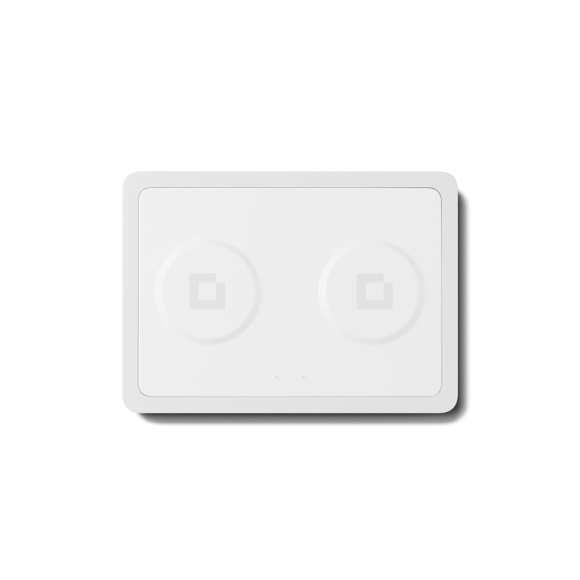 DUO White - 2-in-1 MagSafe Rustic White Wireless Charger with USB-C and A Ports Support top view without devices