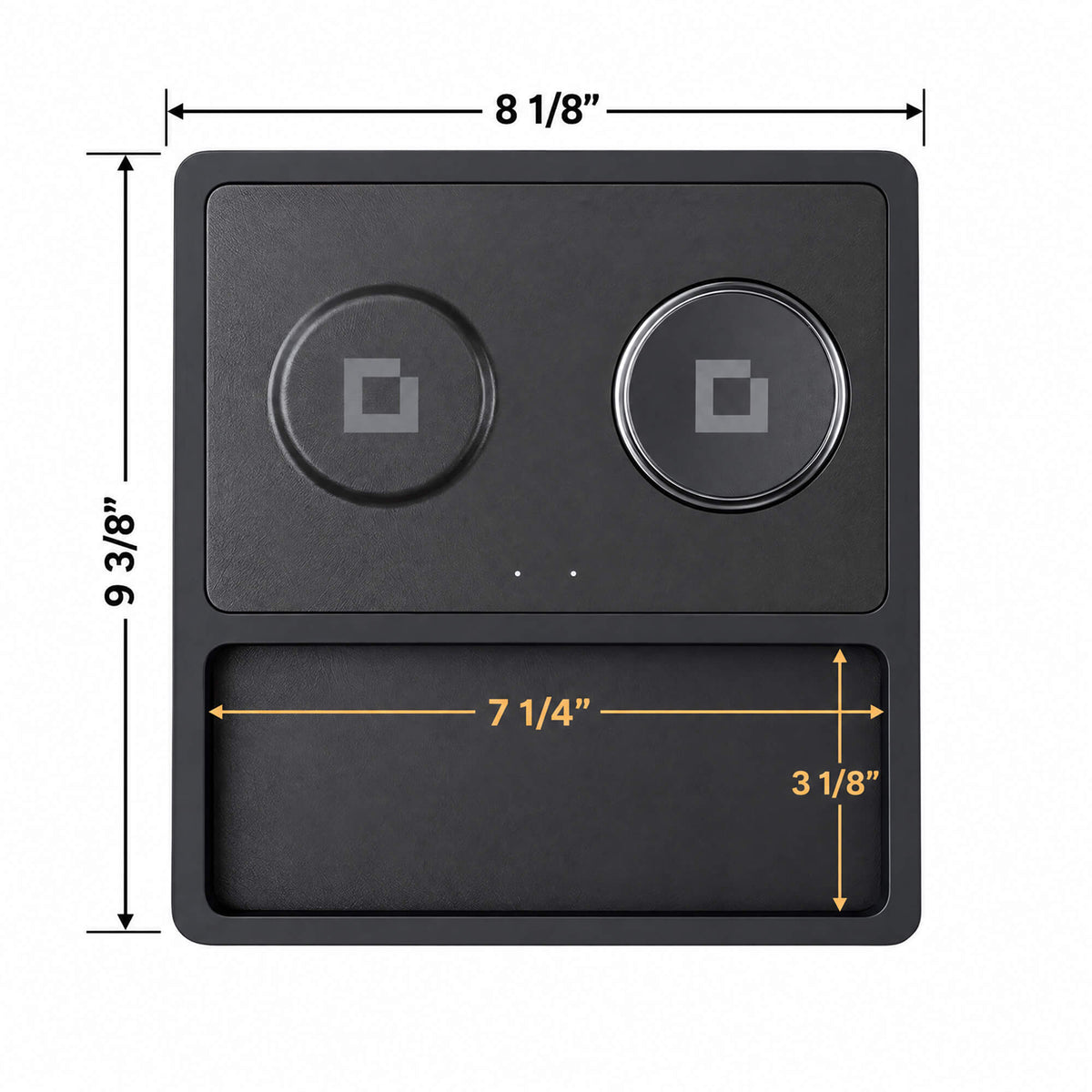 DUO TRAY - Qi2 Magnetic Wireless Charging Dock - Black