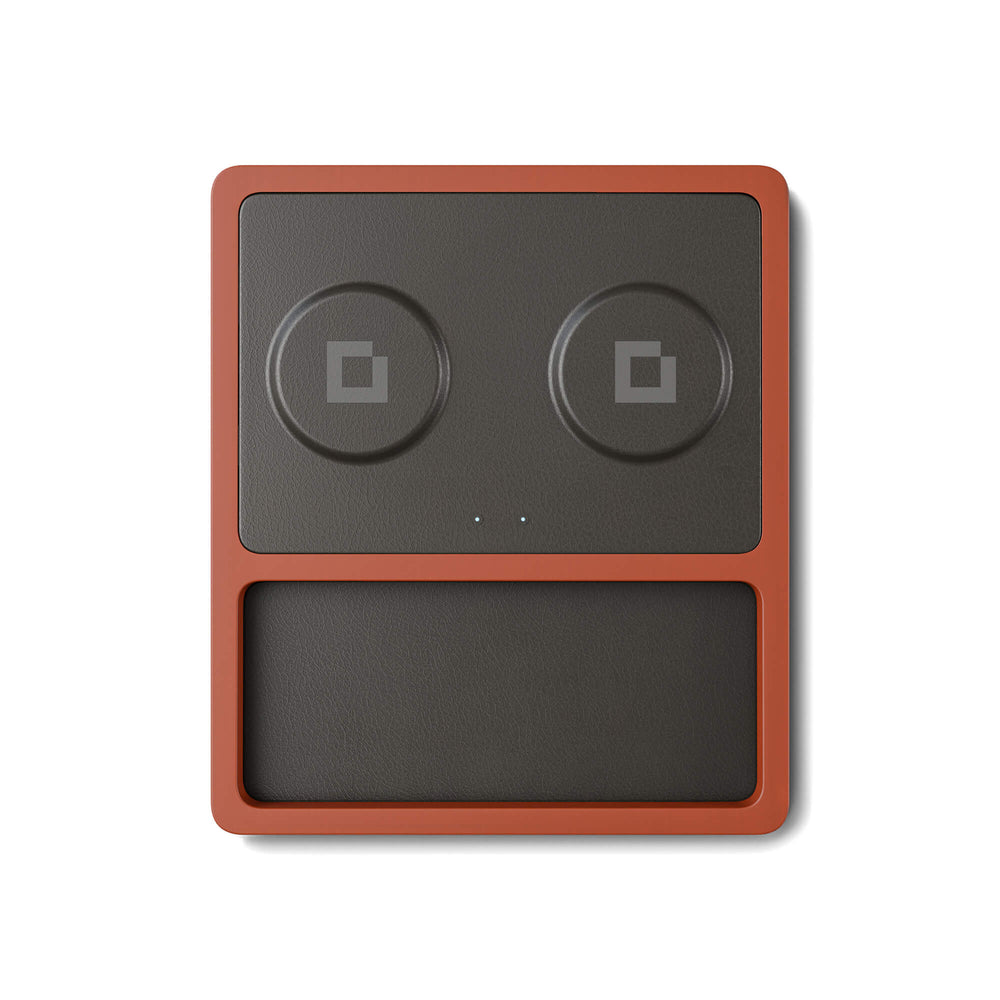 DUO TRAY Black - 2-in-1 MagSafe Oak Wireless Charger with USB-C and A Ports Support