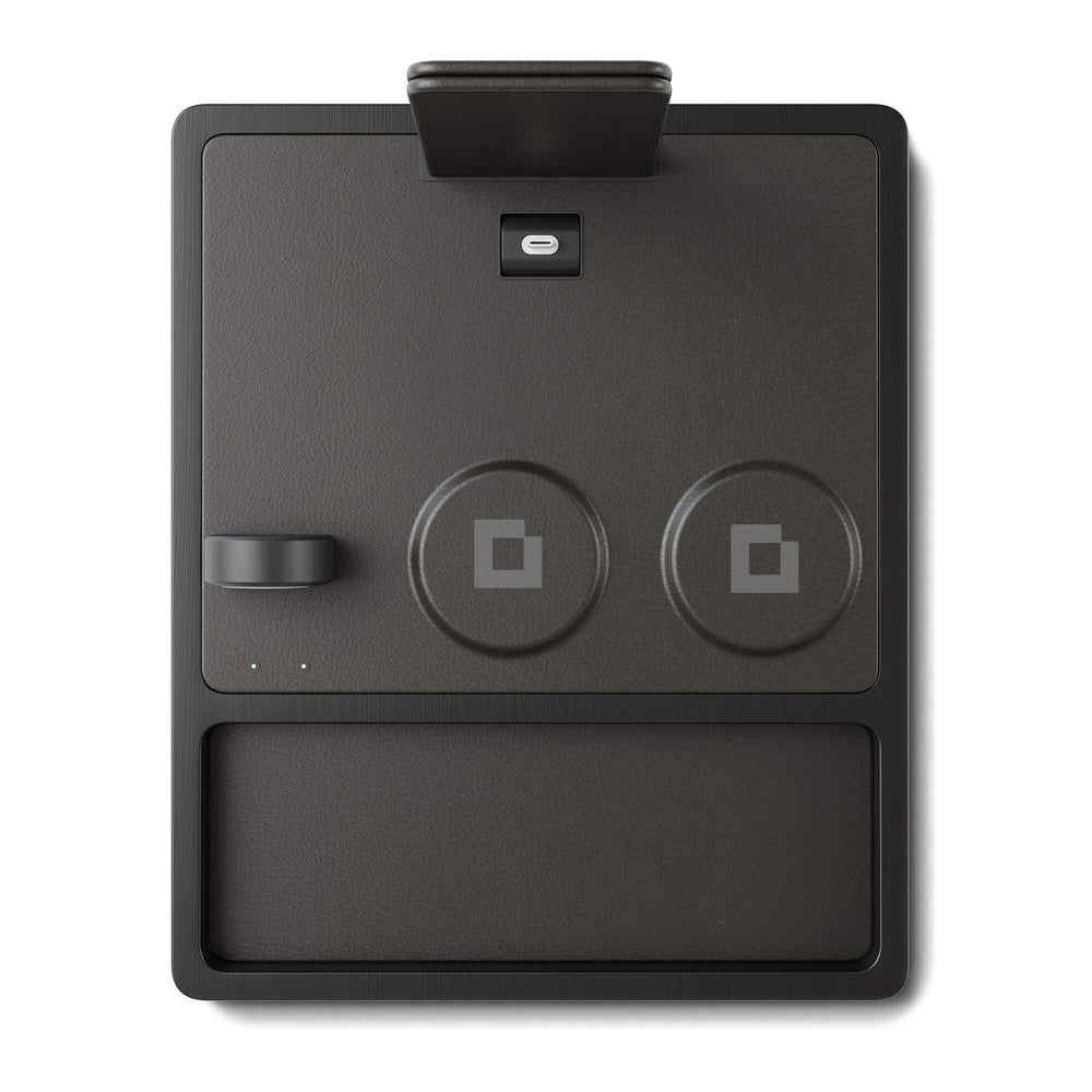 QUAD TRAY Black - 4-in-1 MagSafe Midnight Black Wireless Charger with iPad Stand Support