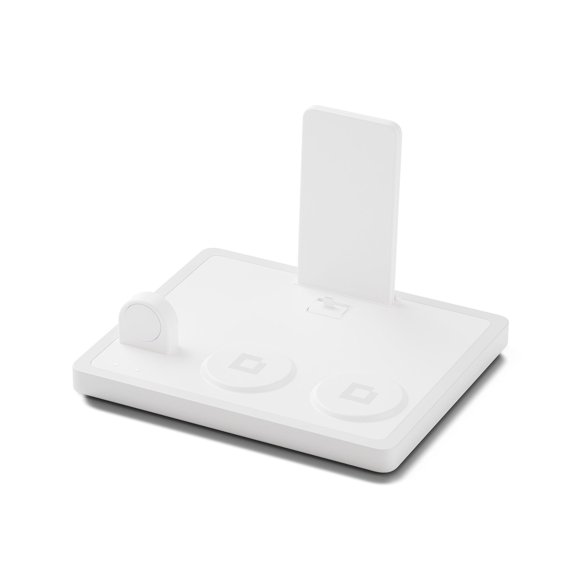QUAD White - 4-in-1 MagSafe Rustic White Wireless Charger with iPad Stand Support