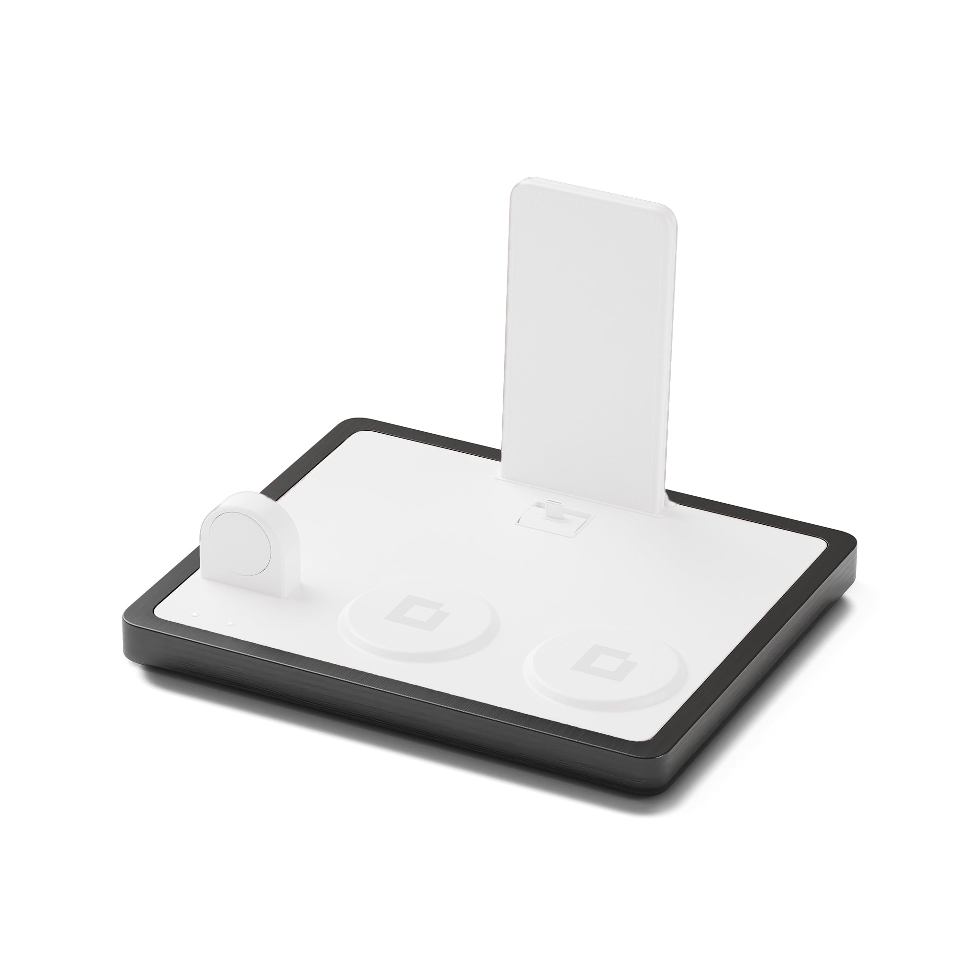 QUAD White - 4-in-1 MagSafe Midnight Black Wireless Charger with iPad Stand Support