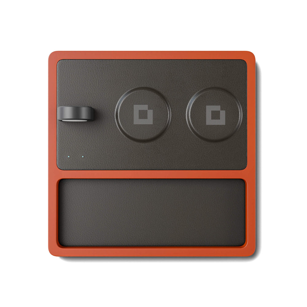 TRIO TRAY Black - 3-in-1 MagSafe Oak Wireless Charger with Apple Watch Charging