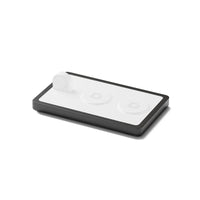 TRIO White - 3-in-1 MagSafe Midnight Black Wireless Charger with Apple Watch Support angle view without devices