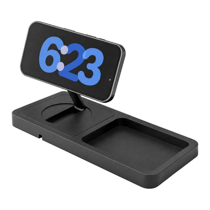UNO TRAY - Qi2.2 Magnetic Wireless Charging Dock - Midnight Black