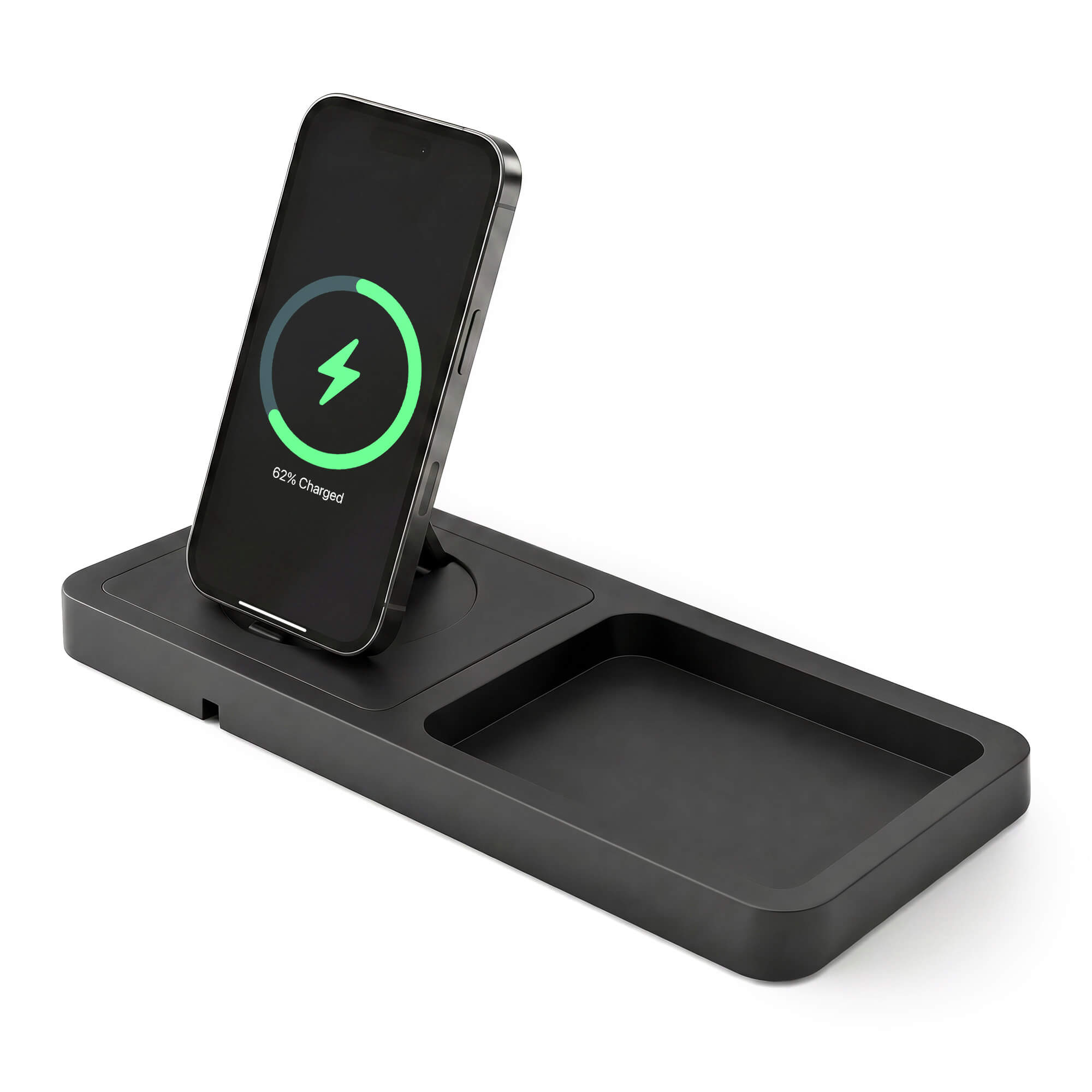 UNO TRAY - Qi2.2 Magnetic Wireless Charging Dock - Midnight Black
