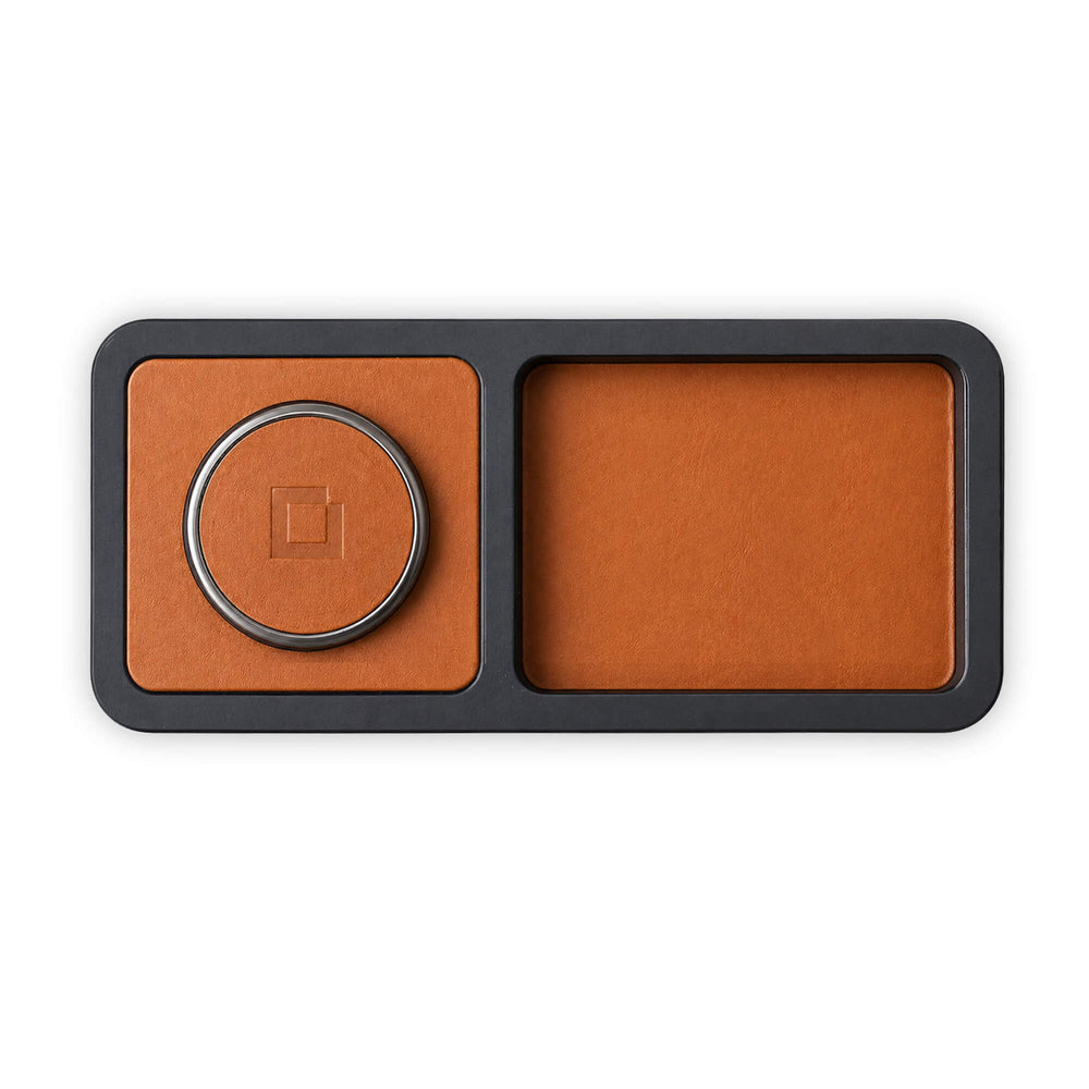 UNO TRAY - Qi2.2 Magnetic Wireless Charging Dock - Saddle Black