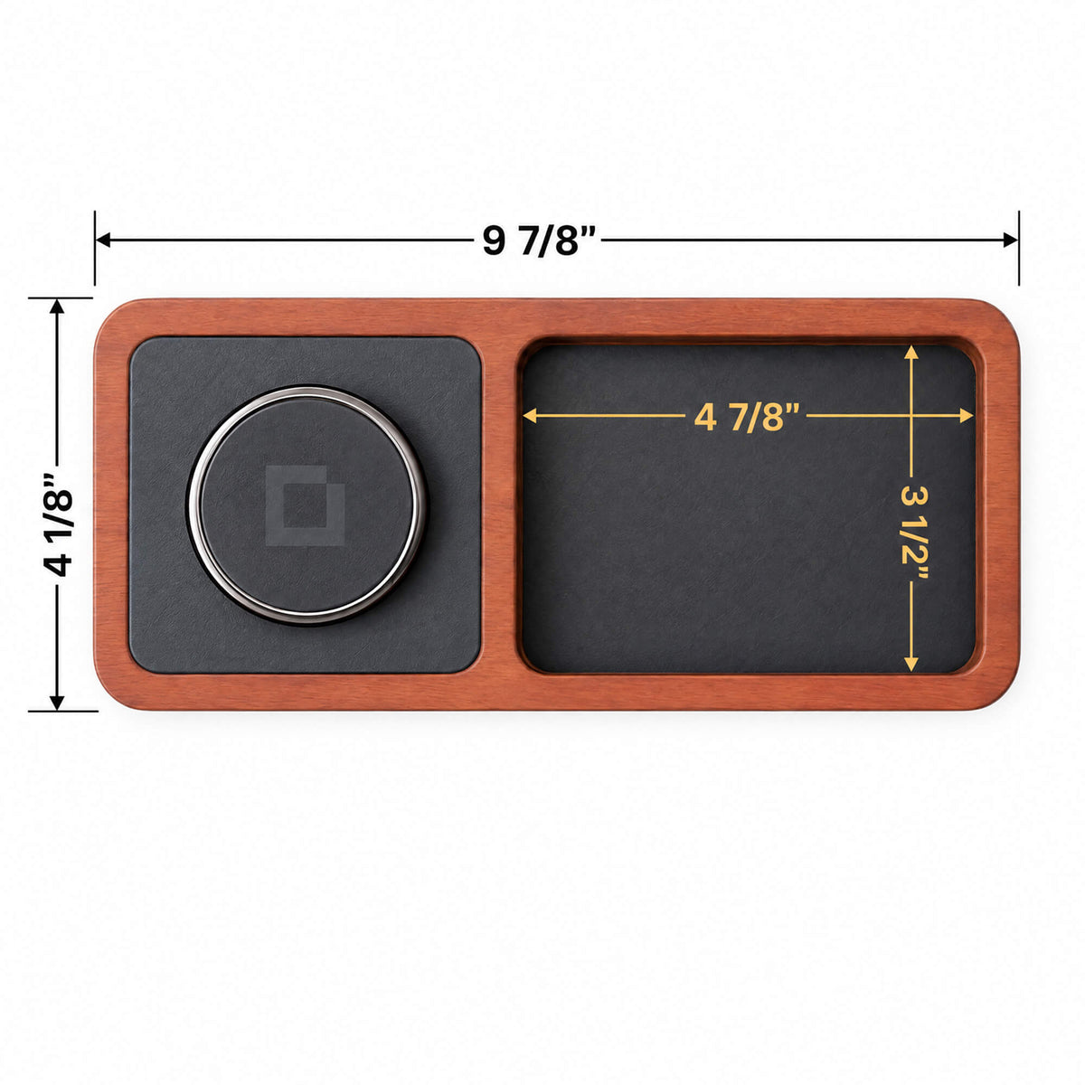UNO TRAY - Qi2.2 Magnetic Wireless Charging Dock - Black Oak