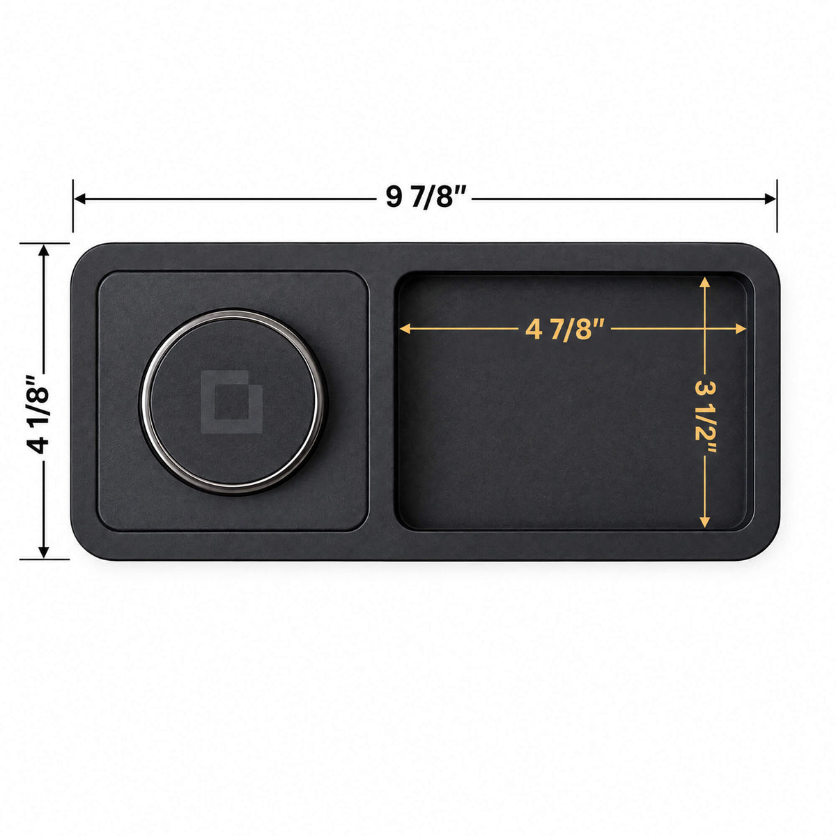UNO TRAY - Qi2.2 Magnetic Wireless Charging Dock - Midnight Black