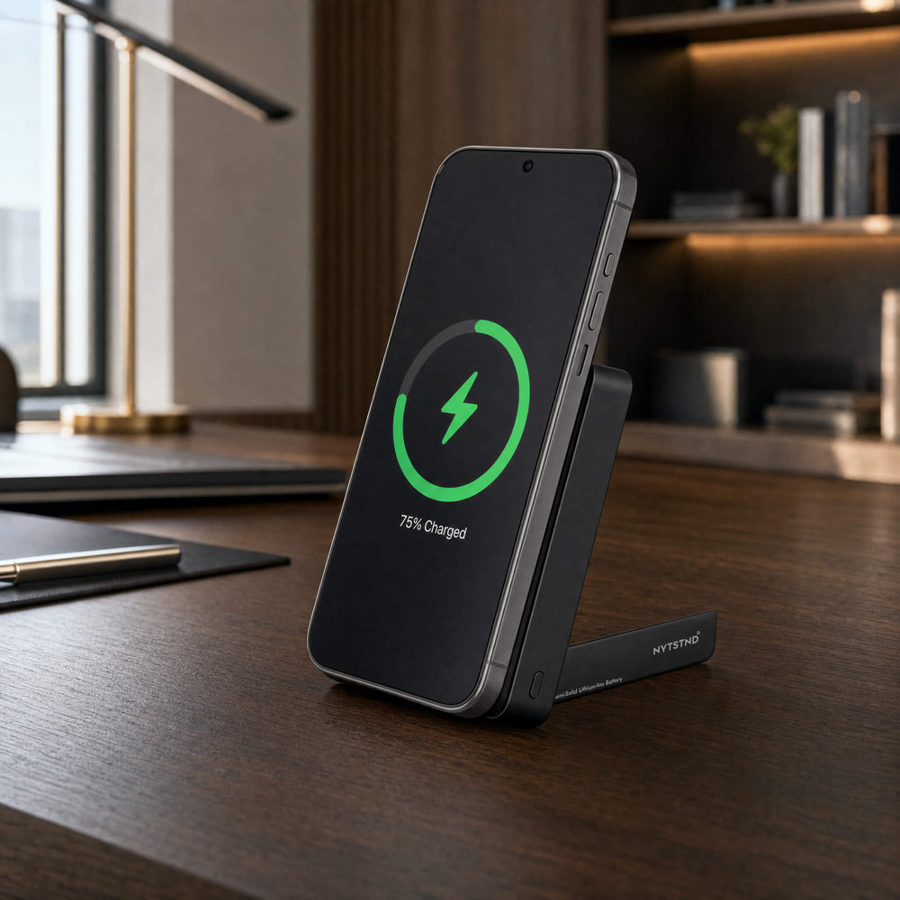 Magnetic Power Bank Qi2.2 - 25W Fast Charging, Semi-Solid - 10,000mAh - Black
