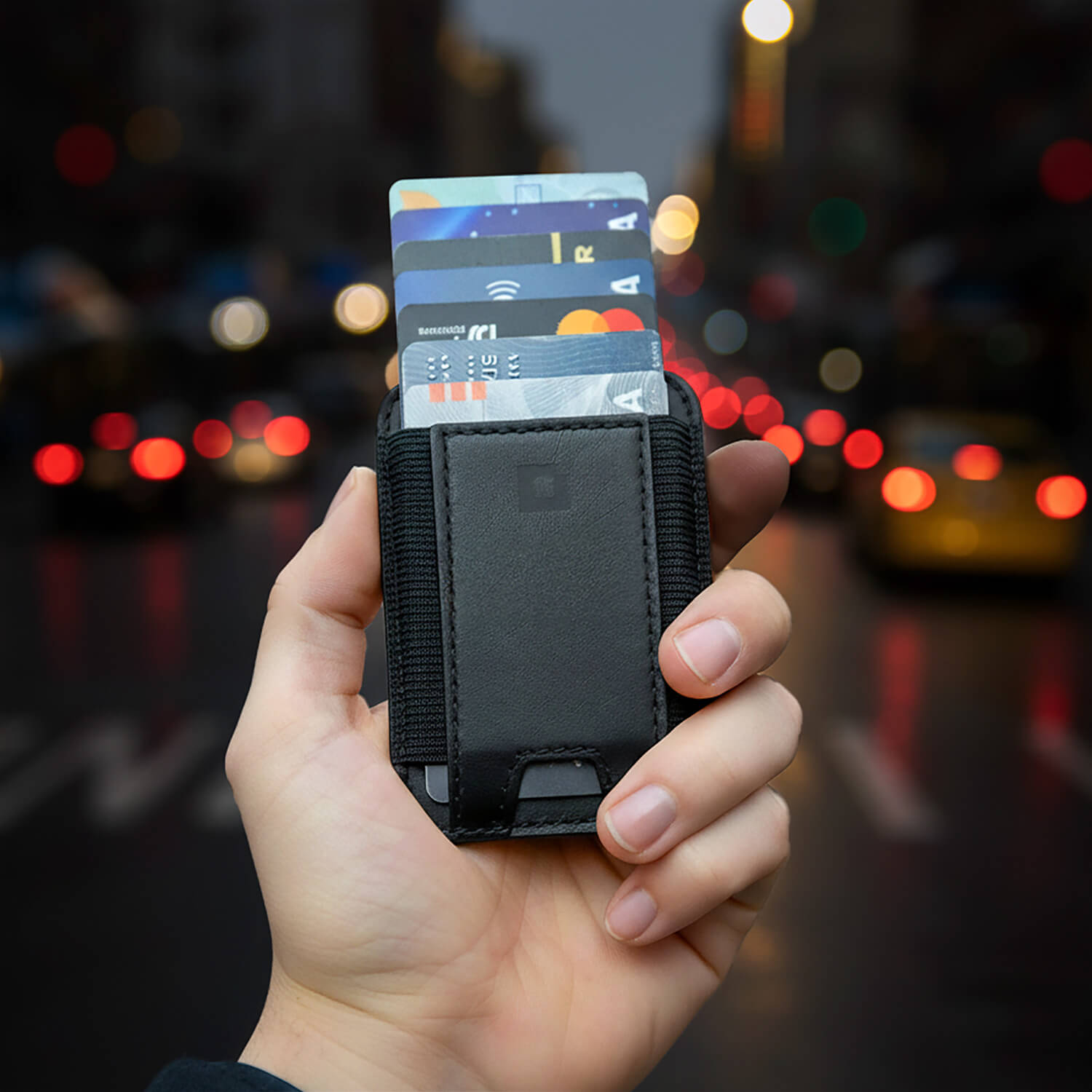 Leather Wallet MagSafe RFID Protection Magnetic Full-Grain Black