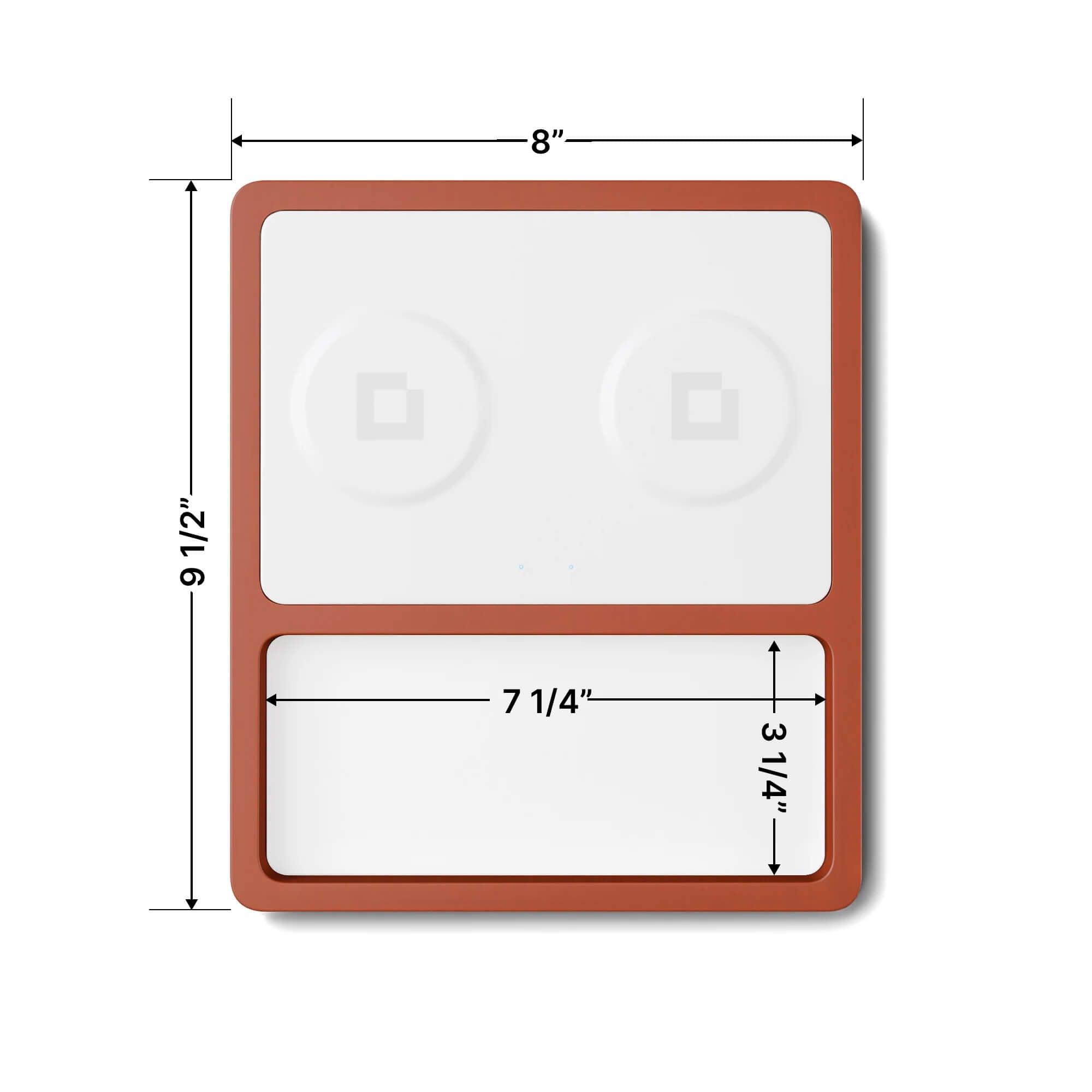 DUO TRAY White - 2-in-1 MagSafe Oak Wireless Charger with USB-C and A Ports Support