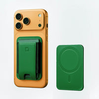 Leather Wallet MagSafe RFID Protection Magnetic Full-Grain Green