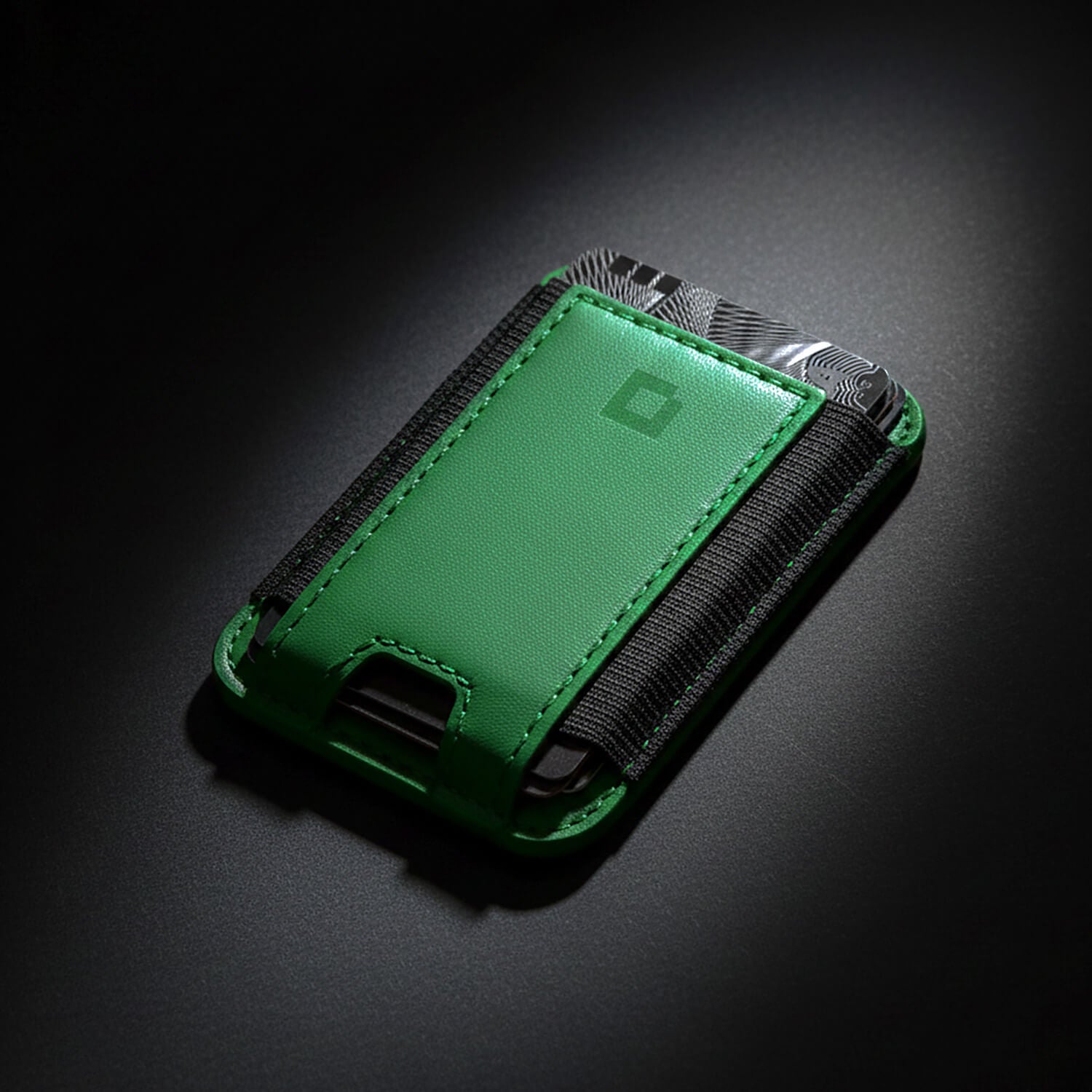 Leather Wallet MagSafe RFID Protection Magnetic Full-Grain Green