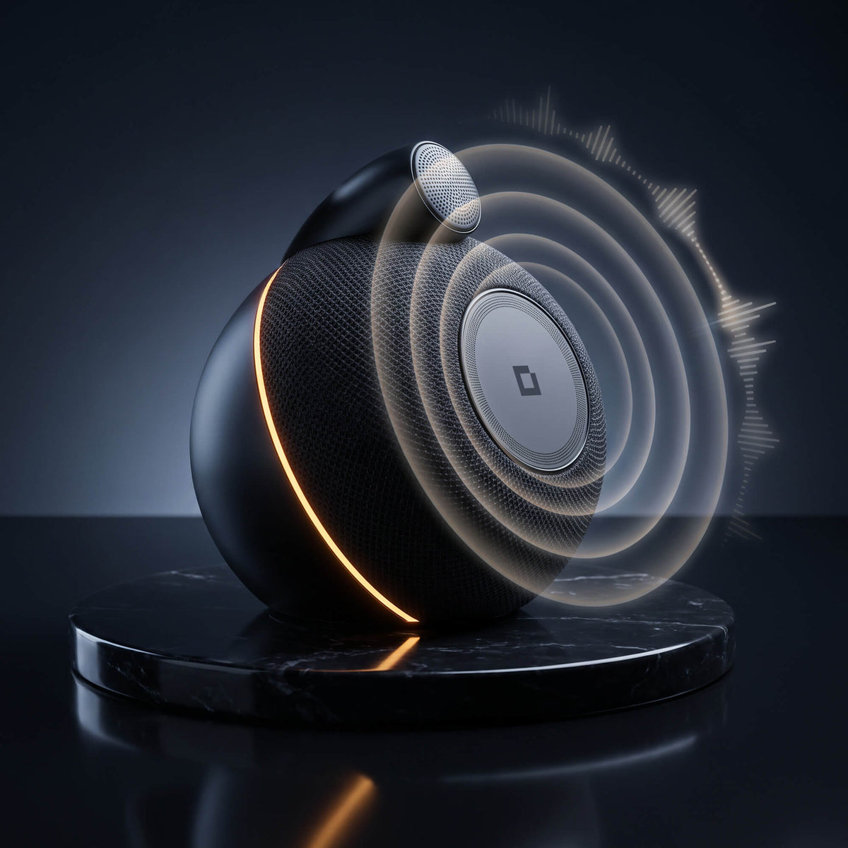 ORBE · Qi2.2 Certified Wireless Charging Speaker with Ambient Light - Dark Grey