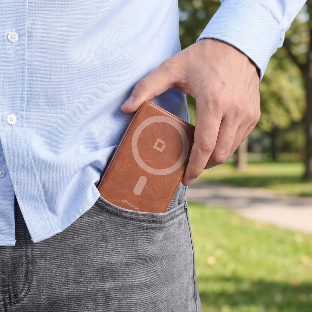 Magnetic Power Bank Qi2.2 - 25W Fast Charging, Semi-Solid - 10,000mAh - Saddle