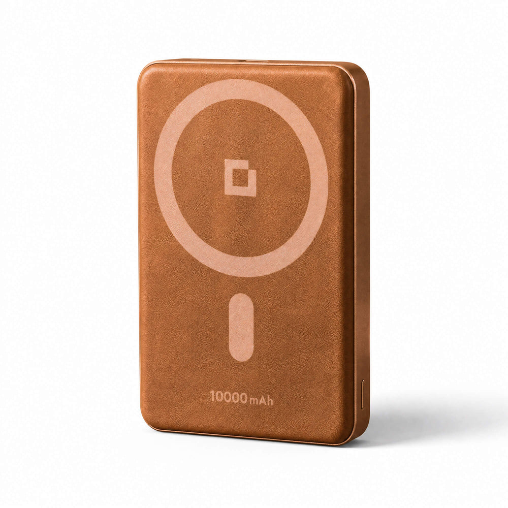 Magnetic Power Bank Qi2.2 - 25W Fast Charging, Semi-Solid - 10,000mAh - Saddle