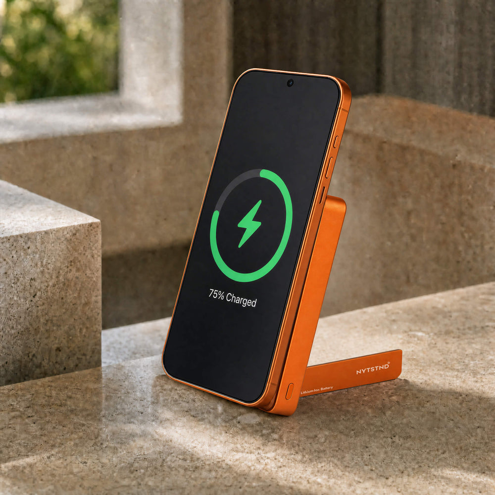 Magnetic Power Bank Qi2.2 - 25W Fast Charging, Semi-Solid - 10,000mAh - Saddle